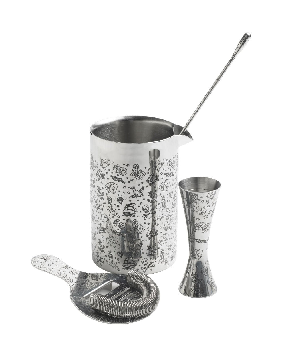 Coctelera Tin con Doble Pared Tattoo - 70 cl