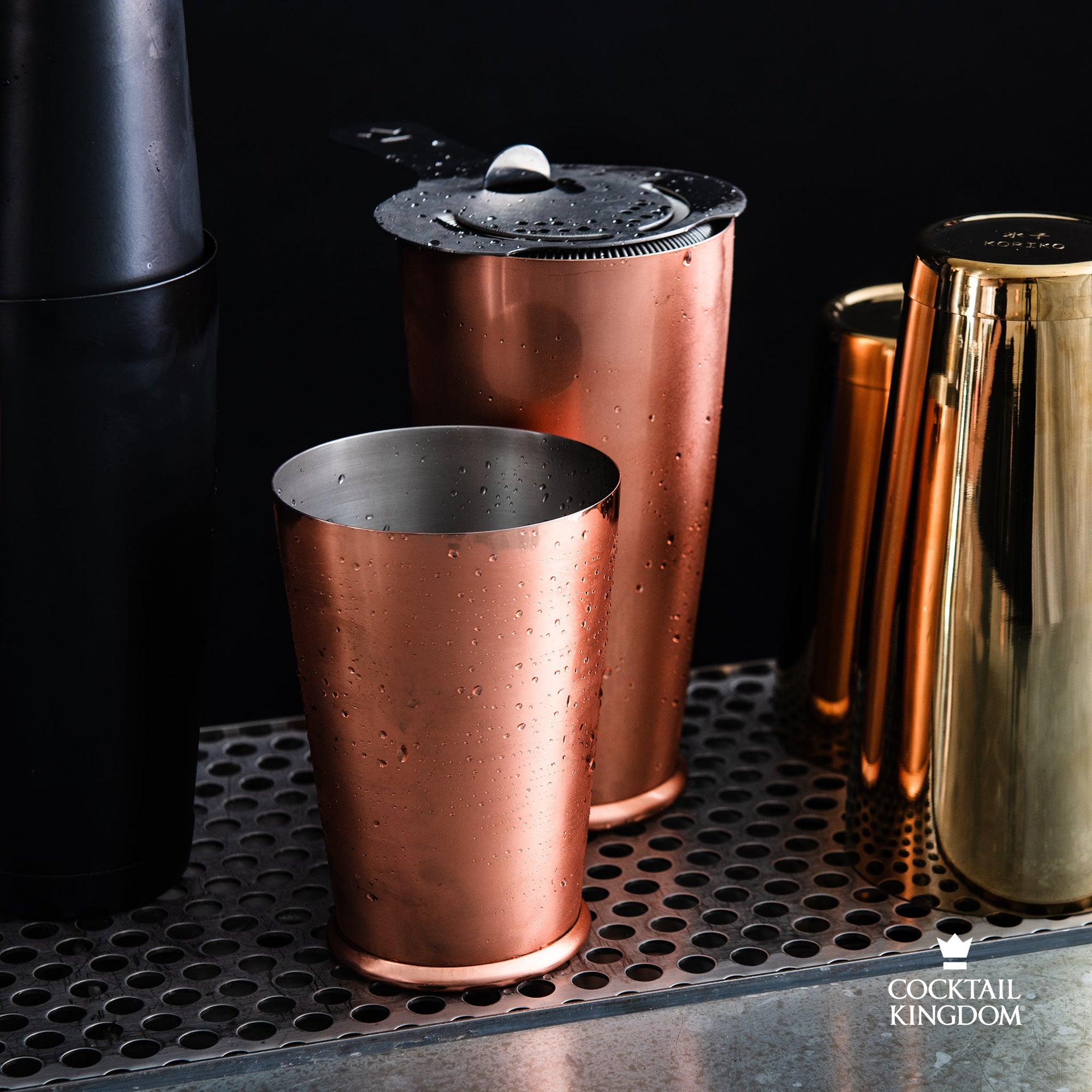 Leopold® Set Cocteleras Tin con Peso -Bañados en Cobre