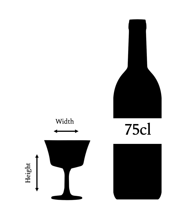 Bicchiere da cocktail Fizz con bordo dorato, coppa da 20 cl