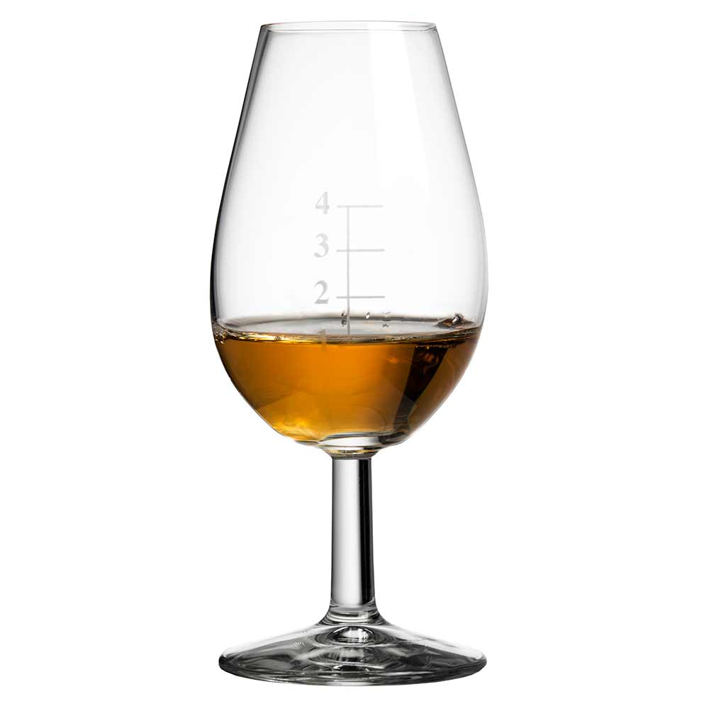 Vaso de Cata de Whisky con Líneas de Medición y Tapa de Cristal de Destileria - 14 cl