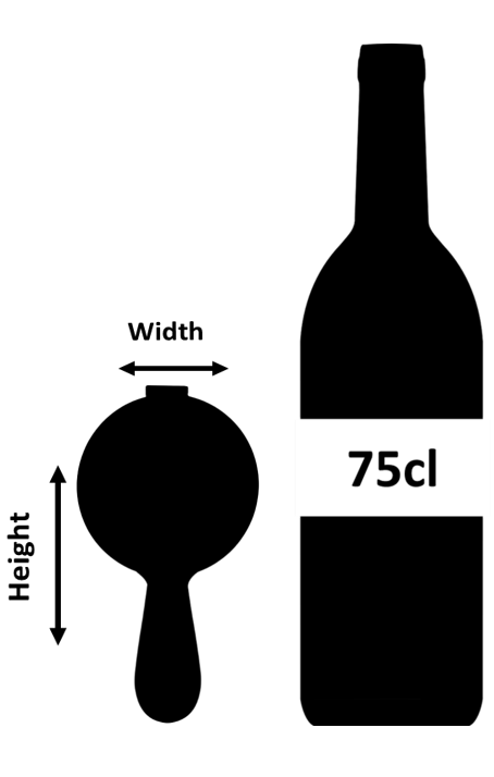 Biloxi Edelstahl-Cocktailsieb mit kurzem Griff, feinmaschig, 15 cm