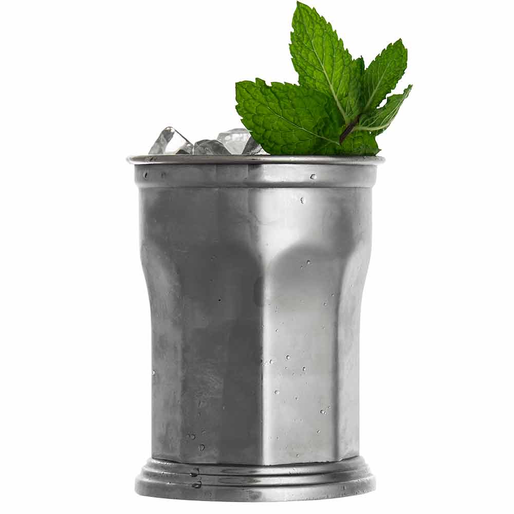 Achteckiger Julep-Becher aus Edelstahl, 39 cl