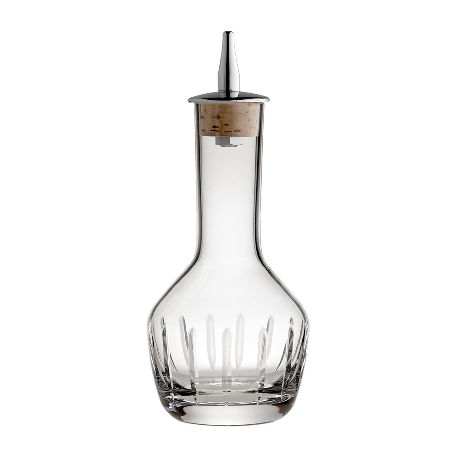 Botella de Bitters de Cristal Hecha a Mano de Corte Vertical -9 cl