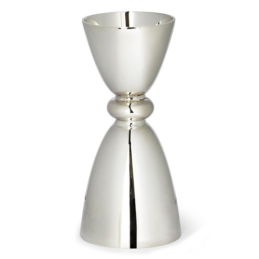 Classico Vaso Medidor Estilo Vintage Plateado - 30/60 ml