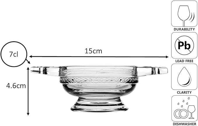 Glas Quaich Schüssel 89cl