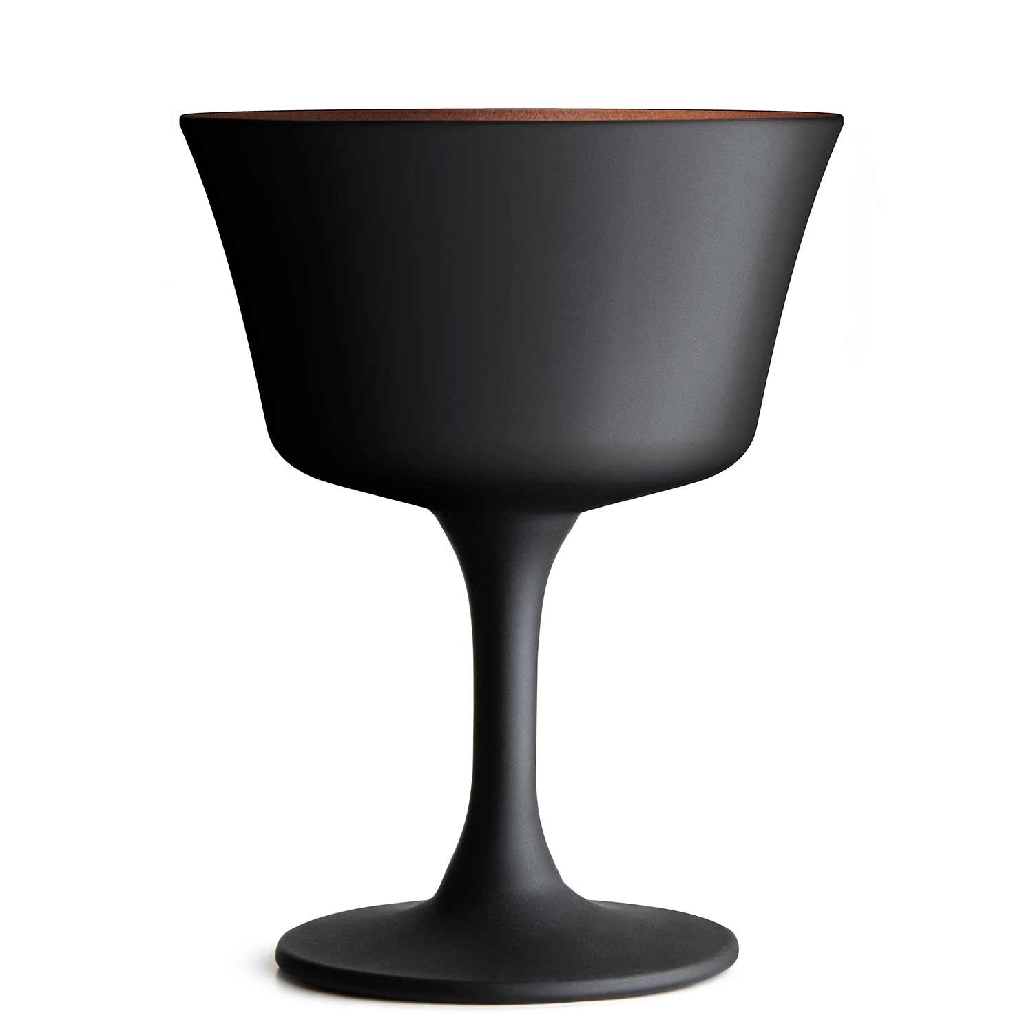 Schwarzer Champagner-Cocktailglaskelch 20cl Oro Nero Fizz