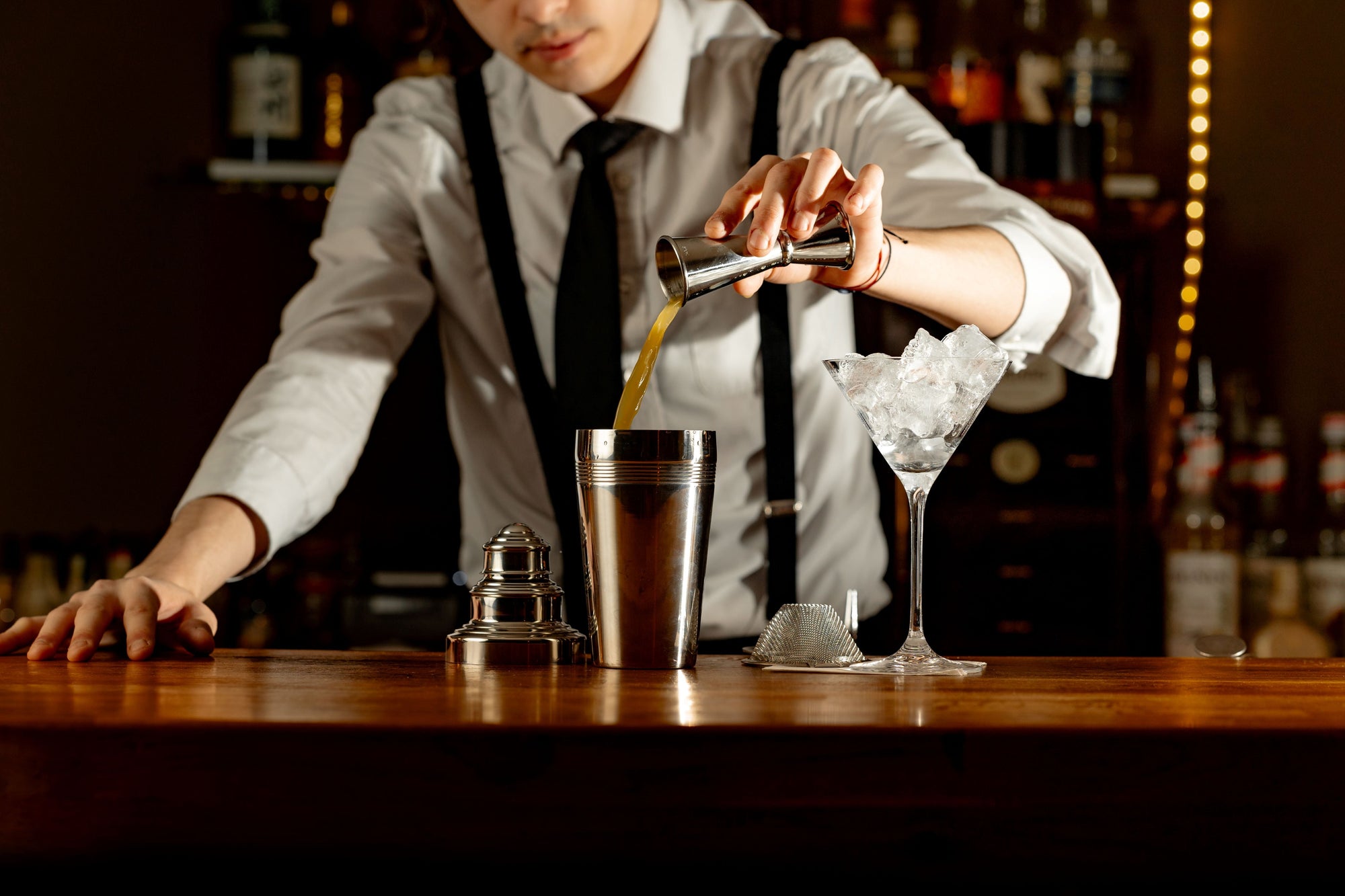 Biloxi Edelstahl-Cocktailsieb mit kurzem Griff, feinmaschig, 15 cm