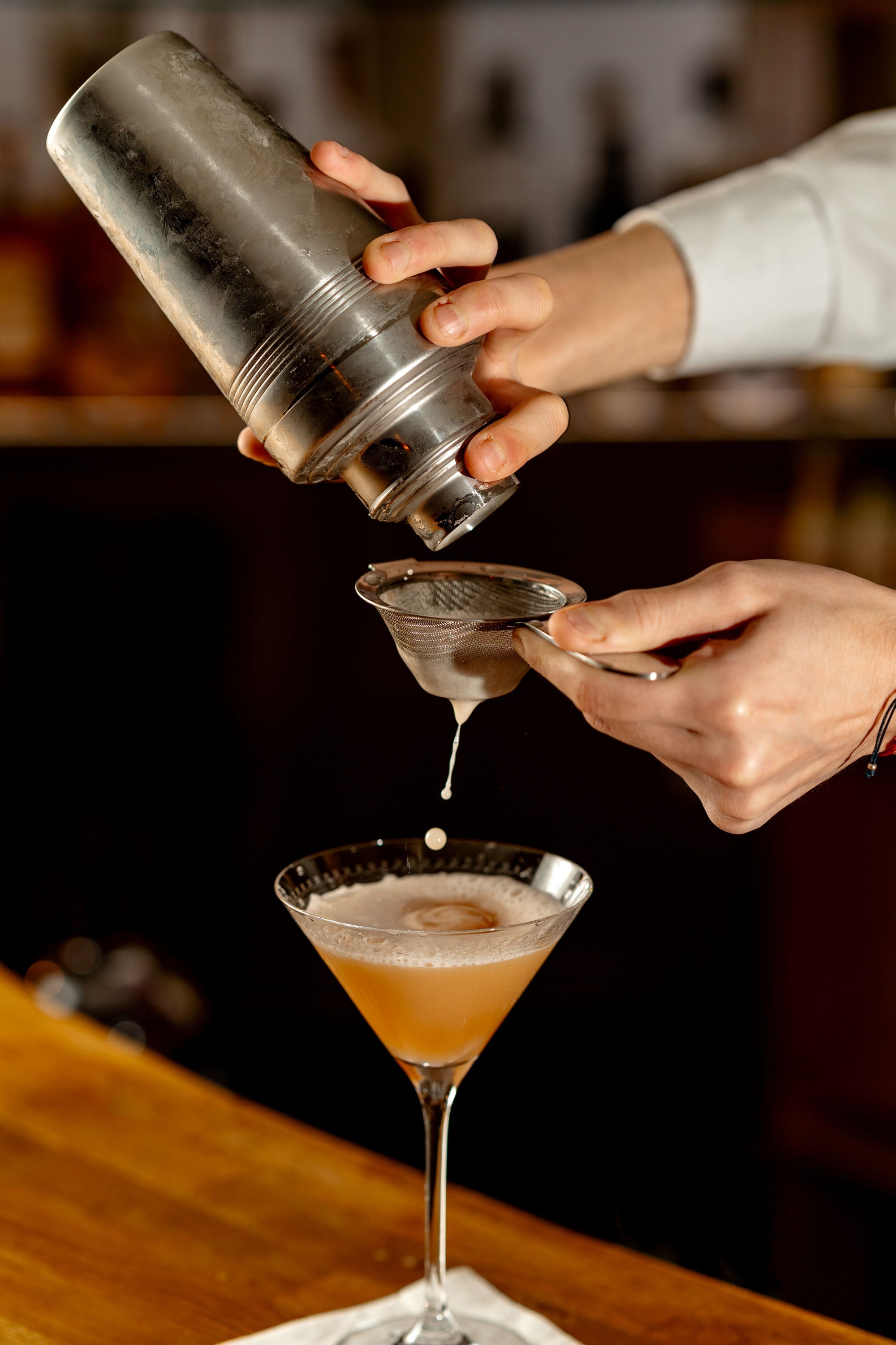 Biloxi Edelstahl-Cocktailsieb mit kurzem Griff, feinmaschig, 15 cm