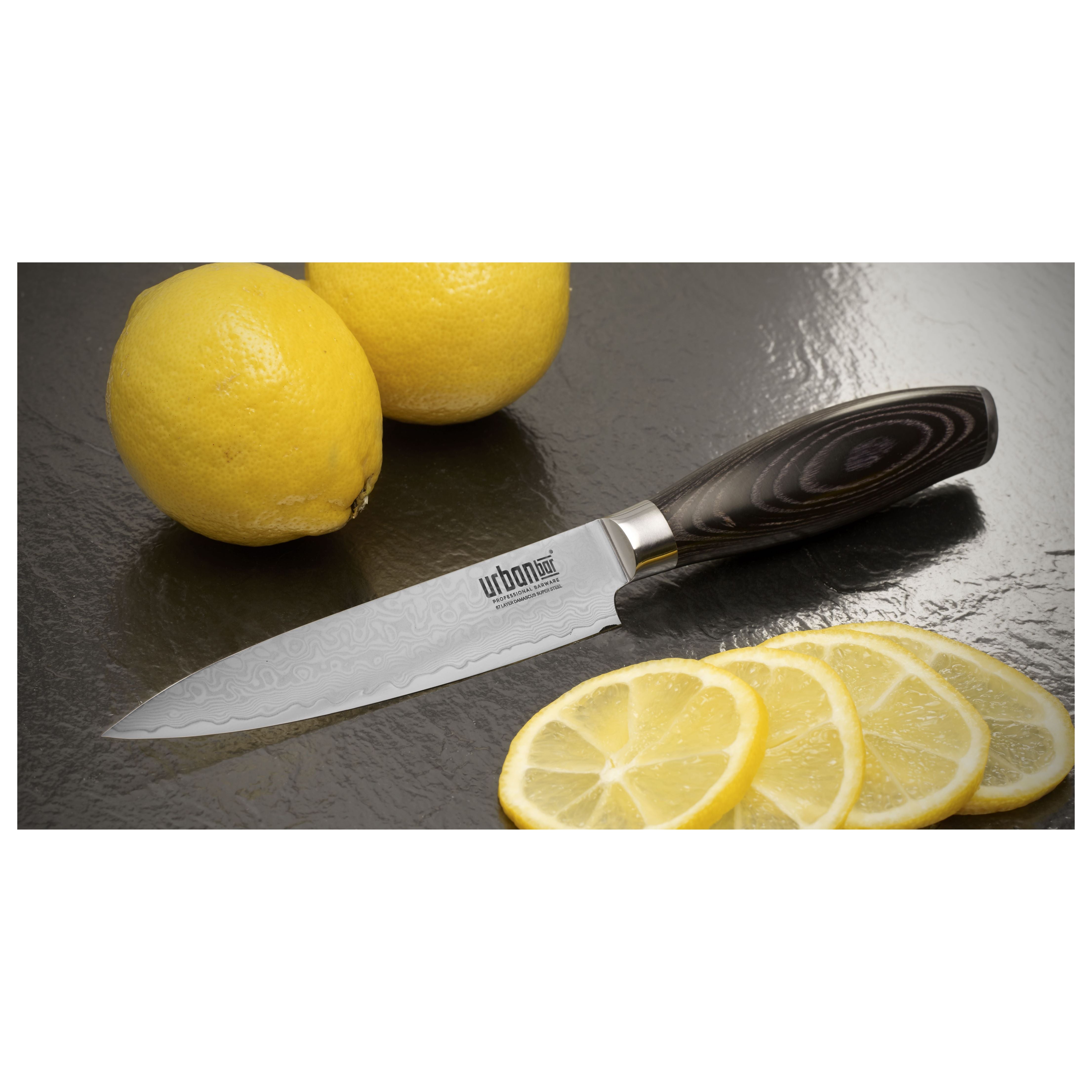 Coltello a barra in acciaio damasco 14,5 cm