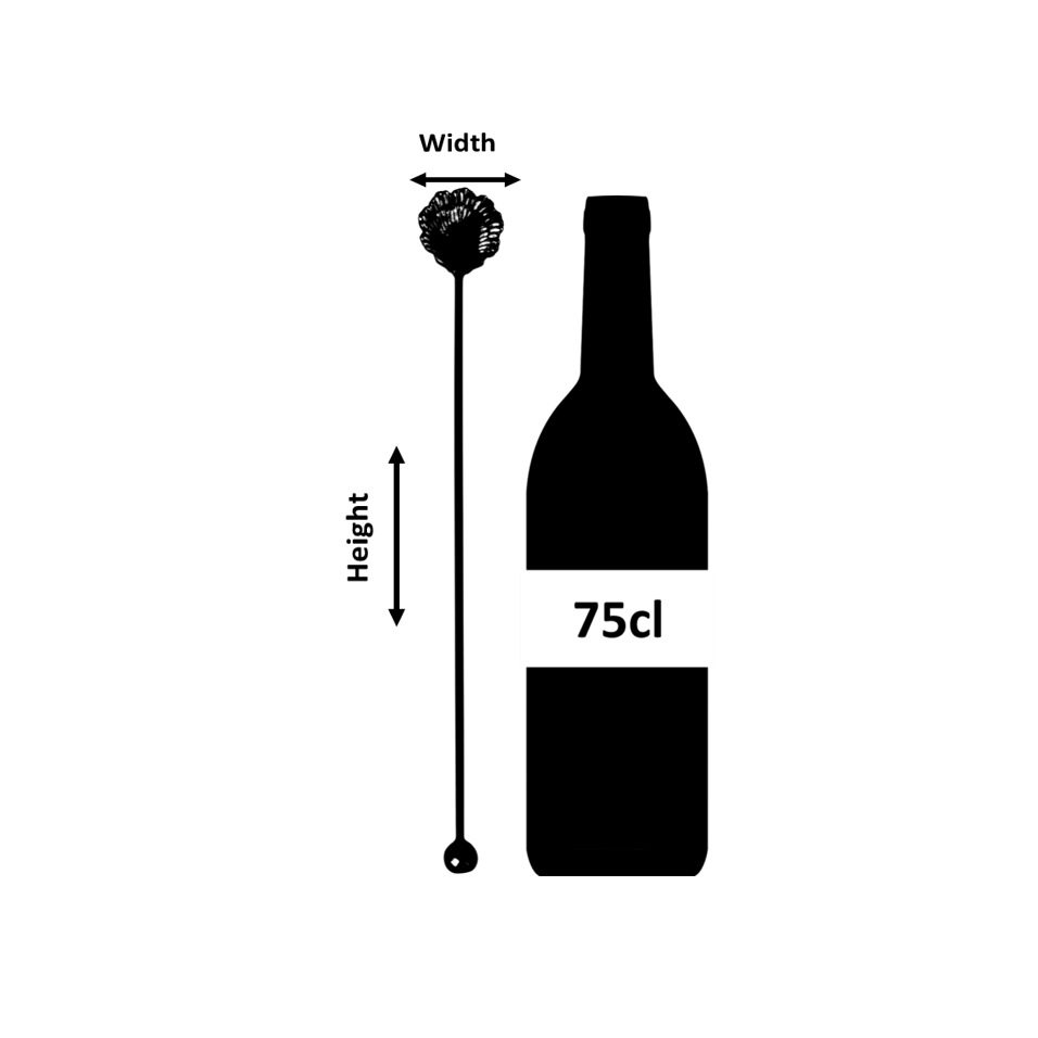Cucharilla de Bar Classico de Acero Inoxidable Plateada con Forma de Concha - 32cm