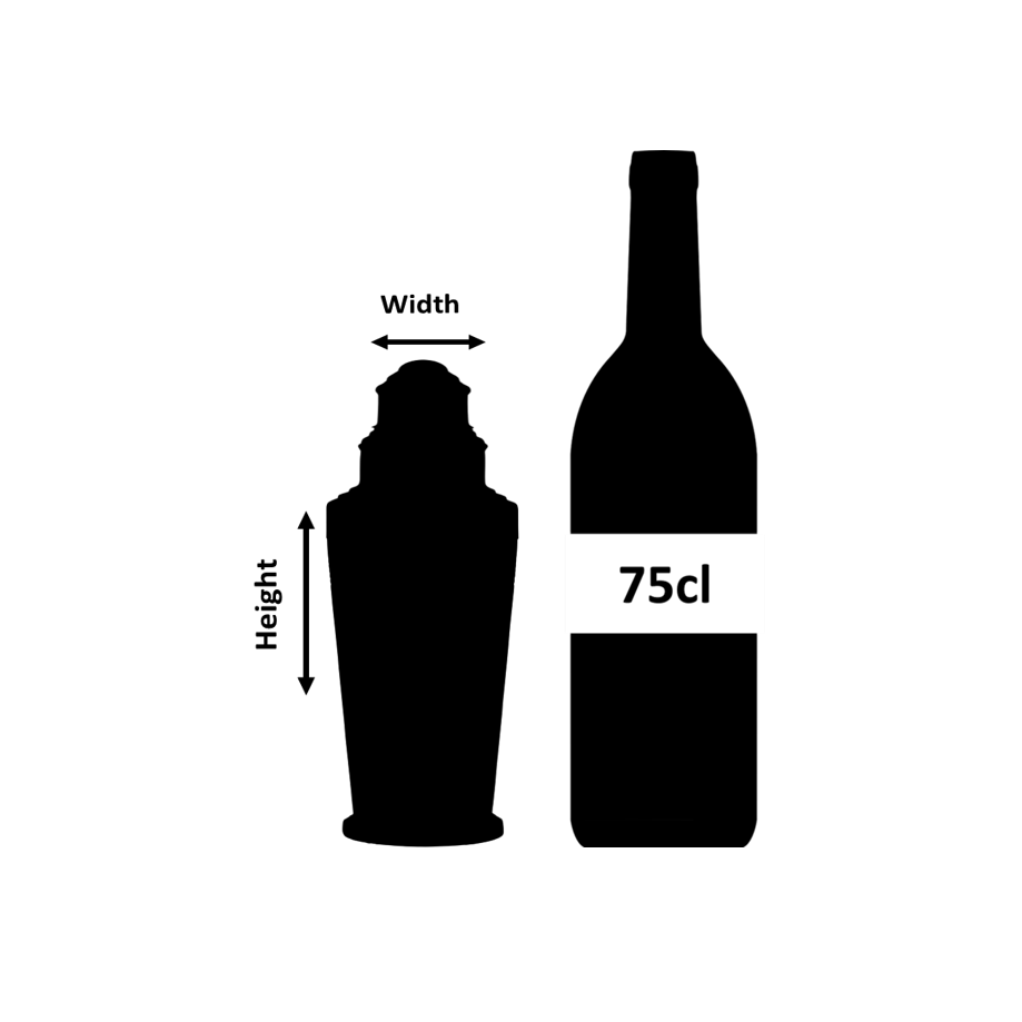 Coley Shaker a tre pezzi con piede lucido 50cl