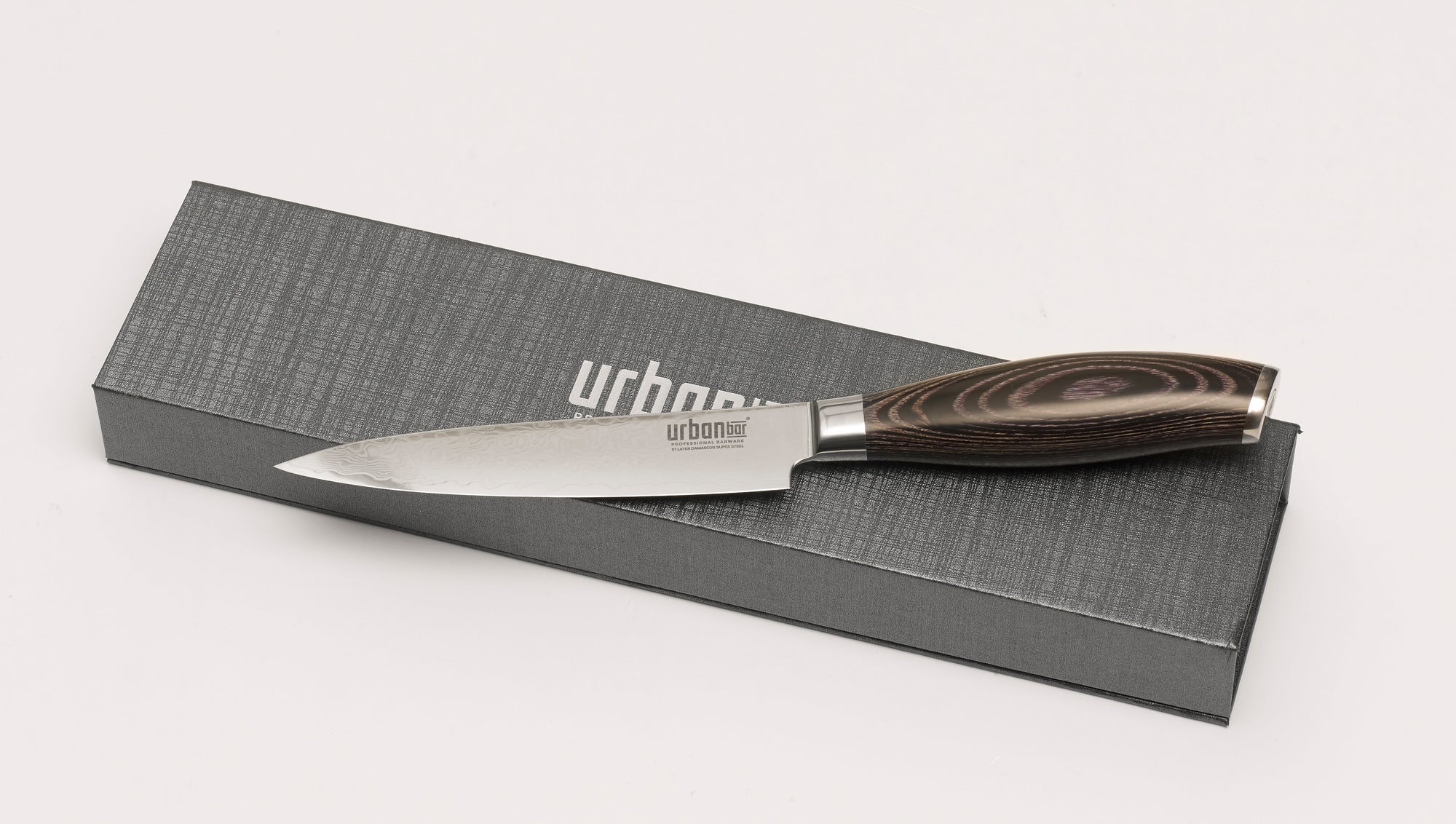Damascus Cuchillo de Barra de Acero - 14,5 cm