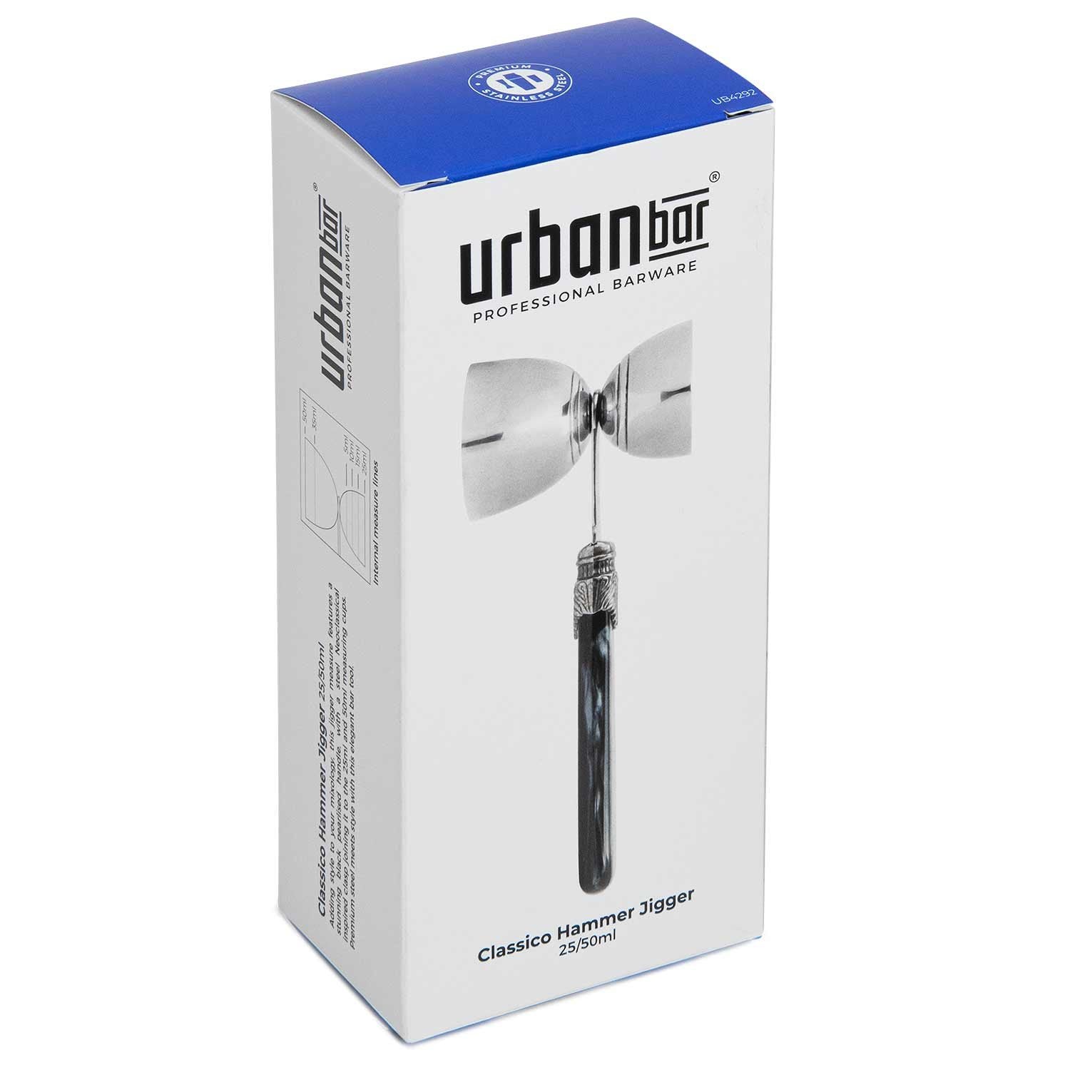 Jigger a martello classico in acciaio inossidabile da 25 ml/50 ml