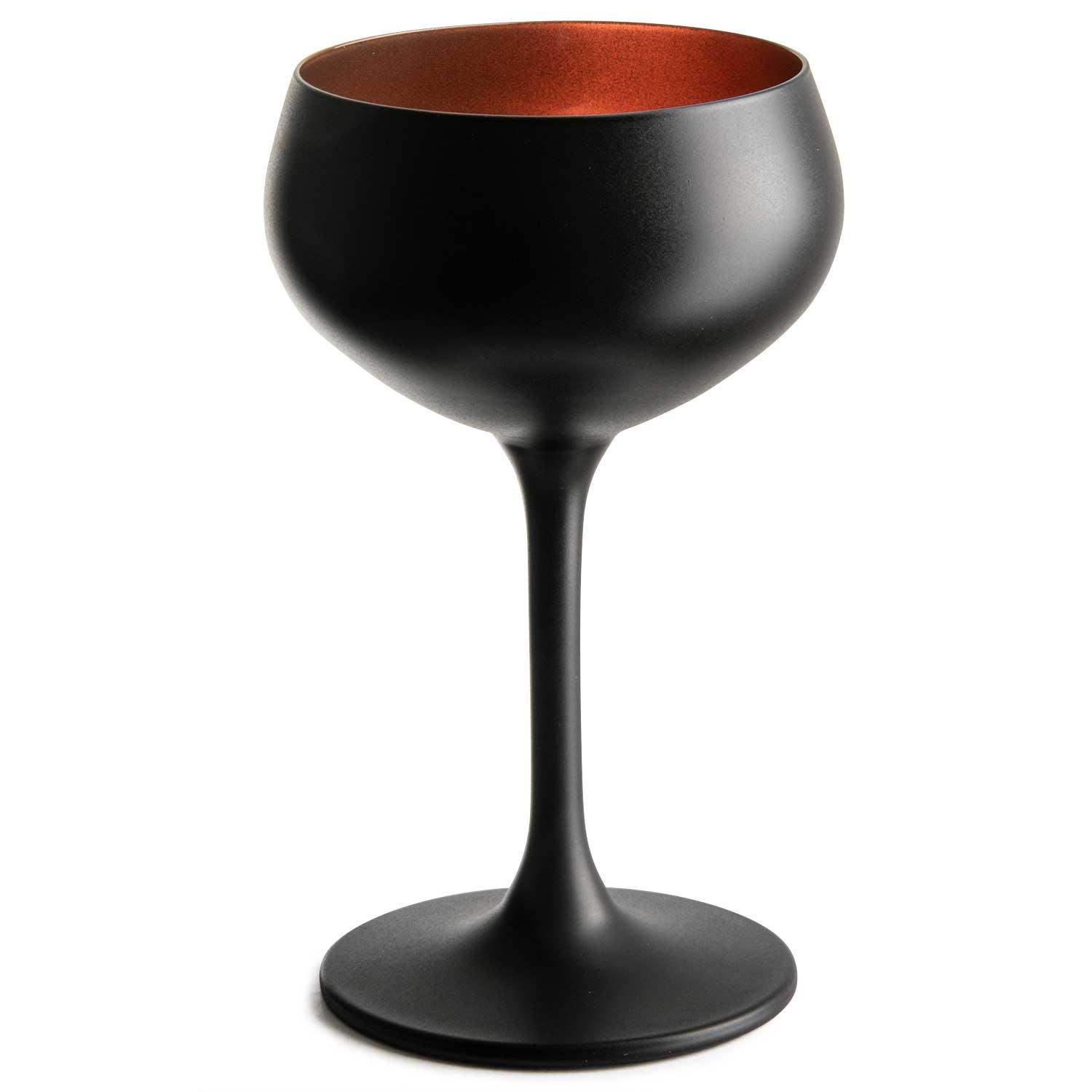 Schwarzes Champagner-Cocktailglas Coupe 21cl Oro Nero