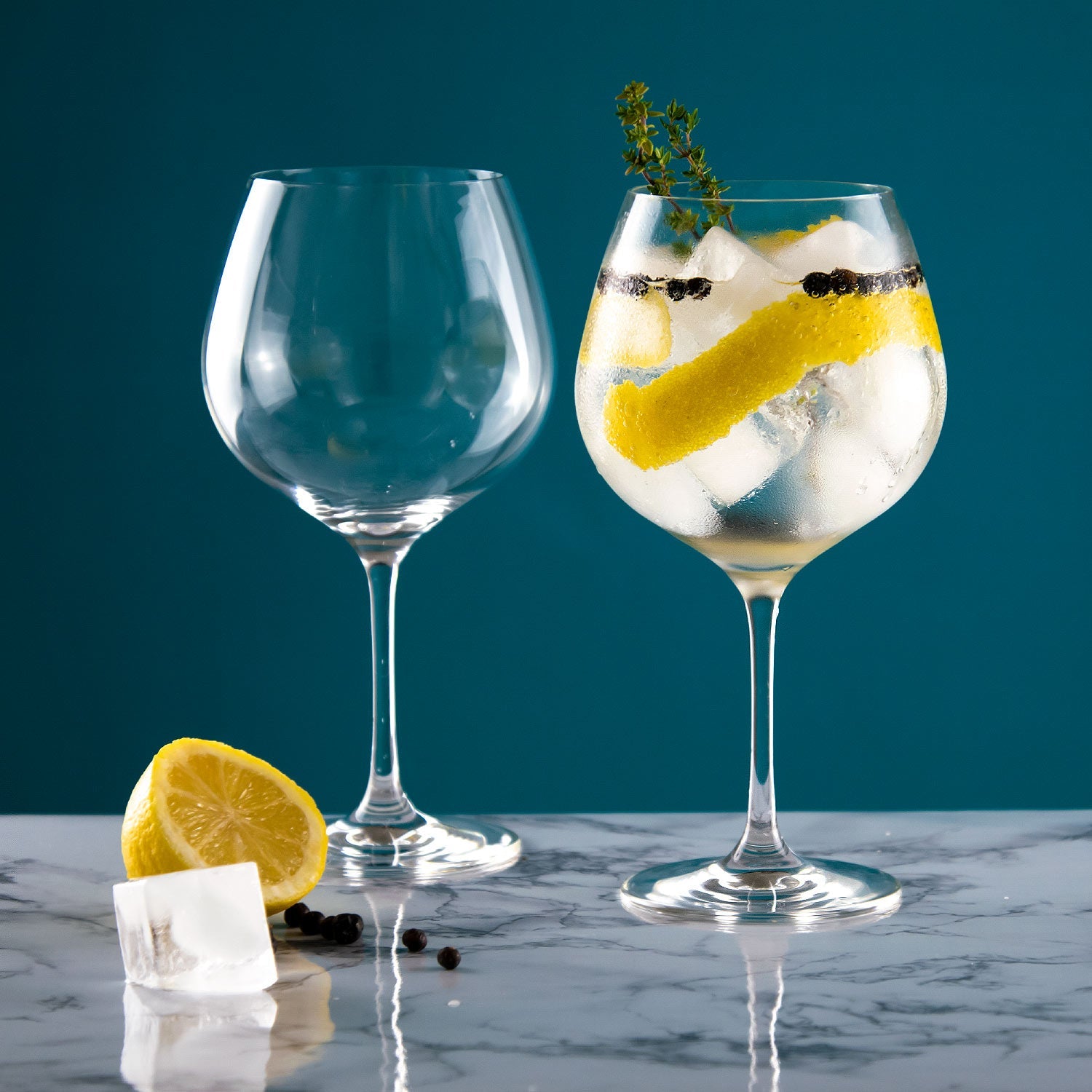 Juego de Regalo de Copas de Cristal Sin Plomo Gin Balloon - 2 x 65 ml
