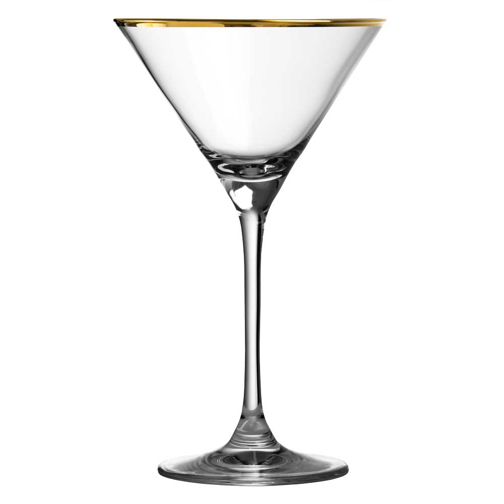 Verre à Martini Verdot Bord Or 21cl