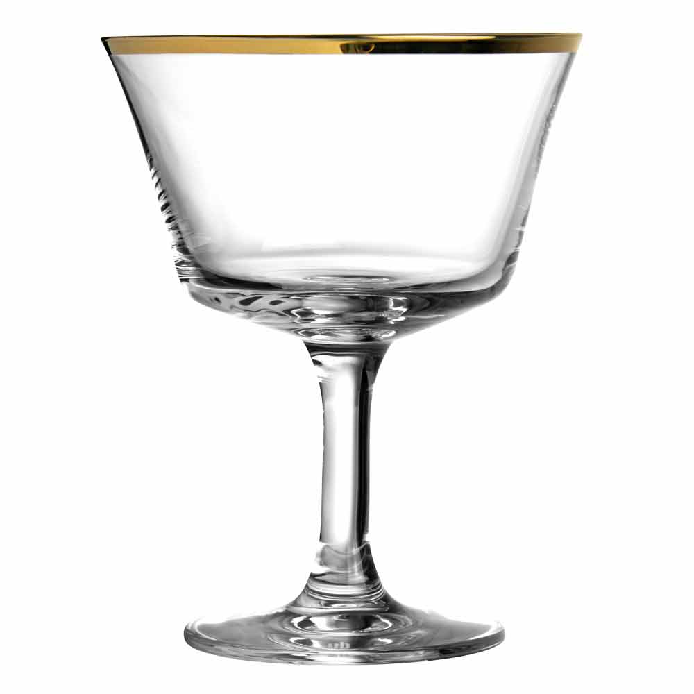 Verre à Cocktail Fizz Bord Or Coupe 20cl