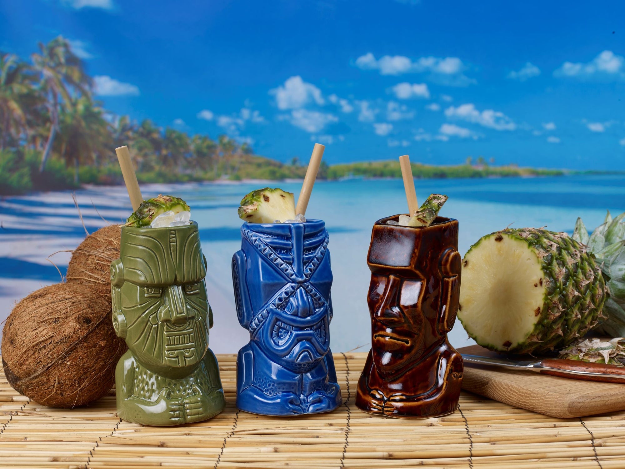 Tasse à cocktail tropicale Moai Tiki 50cl