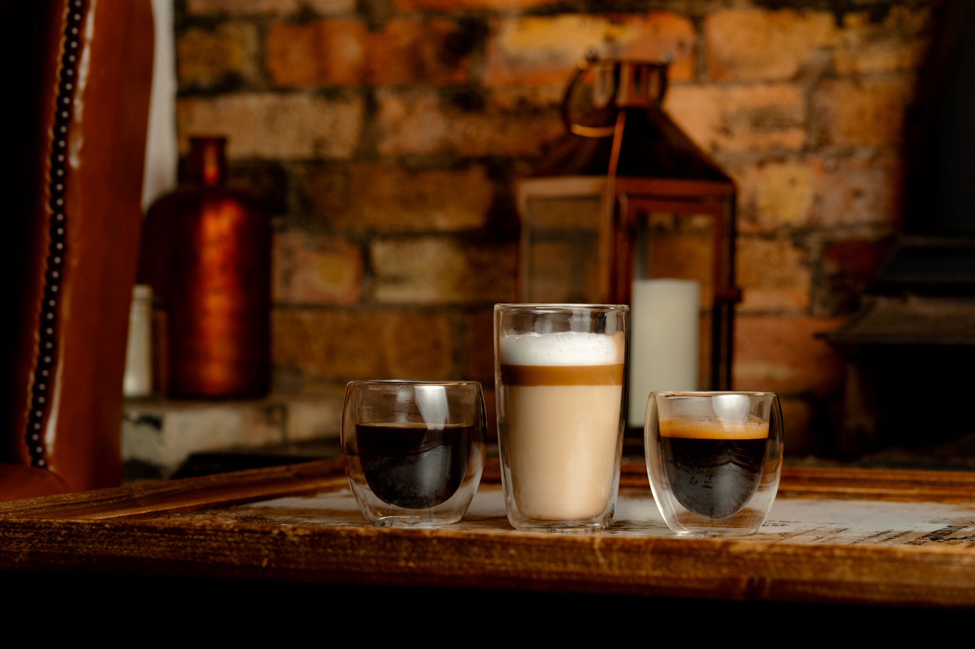 Vasos de Café Napoli Cortos de Doble Pared - 15 cl (caja de 2)