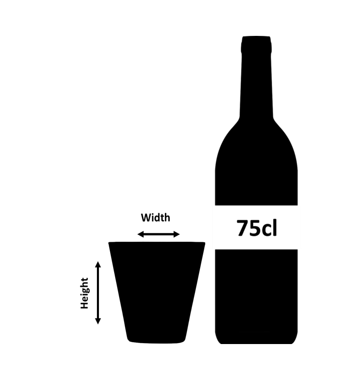 Bicchiere da cocktail in cristallo fatto a mano 25cl.