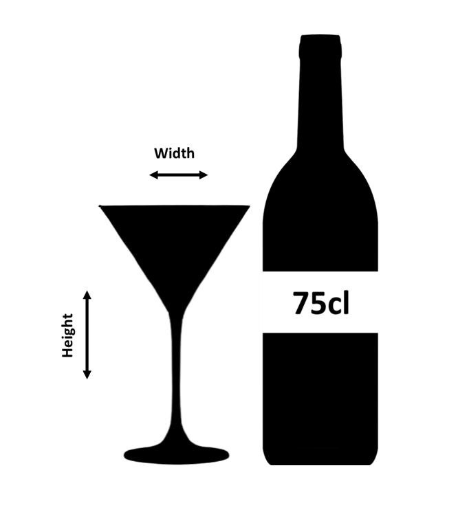 Ginza Tall Cuts Martini Glass 21cl- Box 6