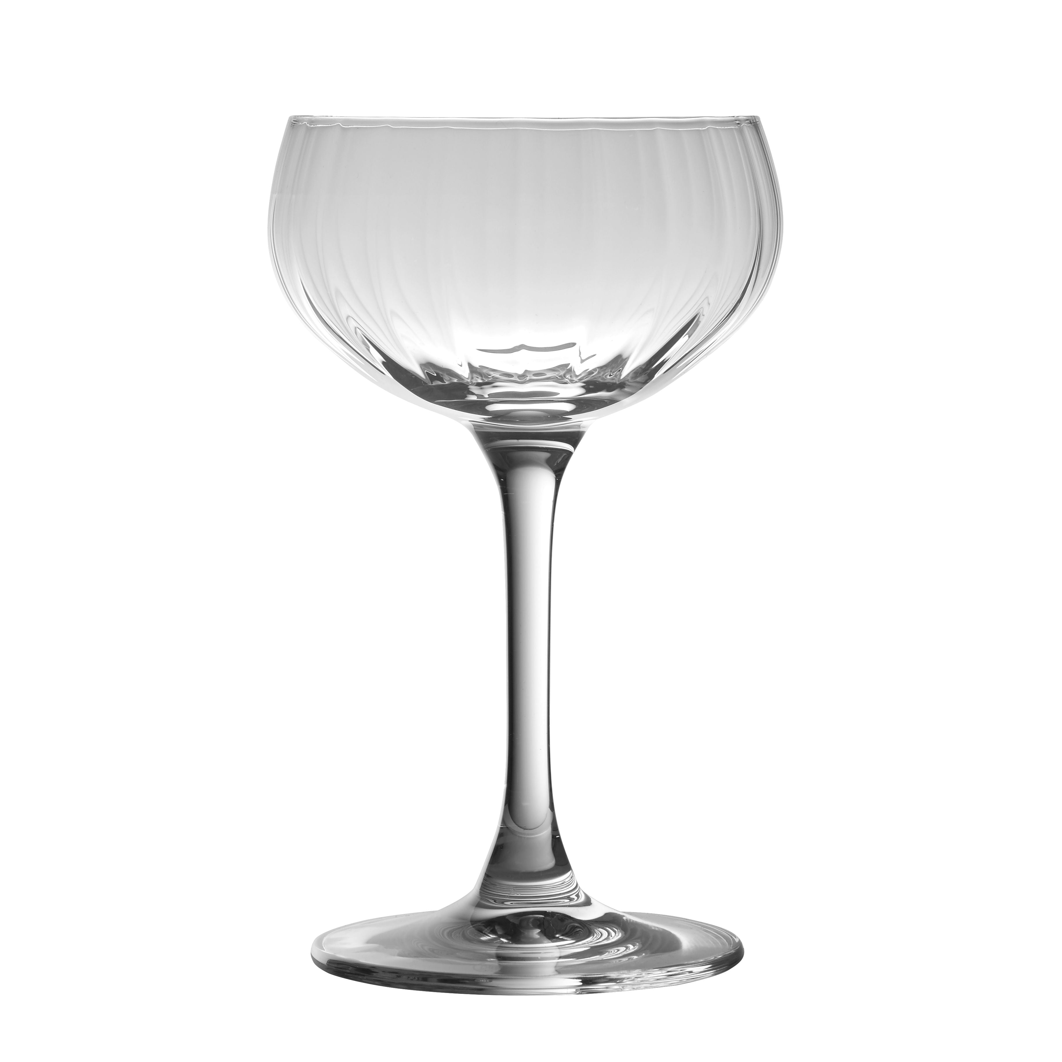 Retro Optic Champagne Glass Coupe 21cl