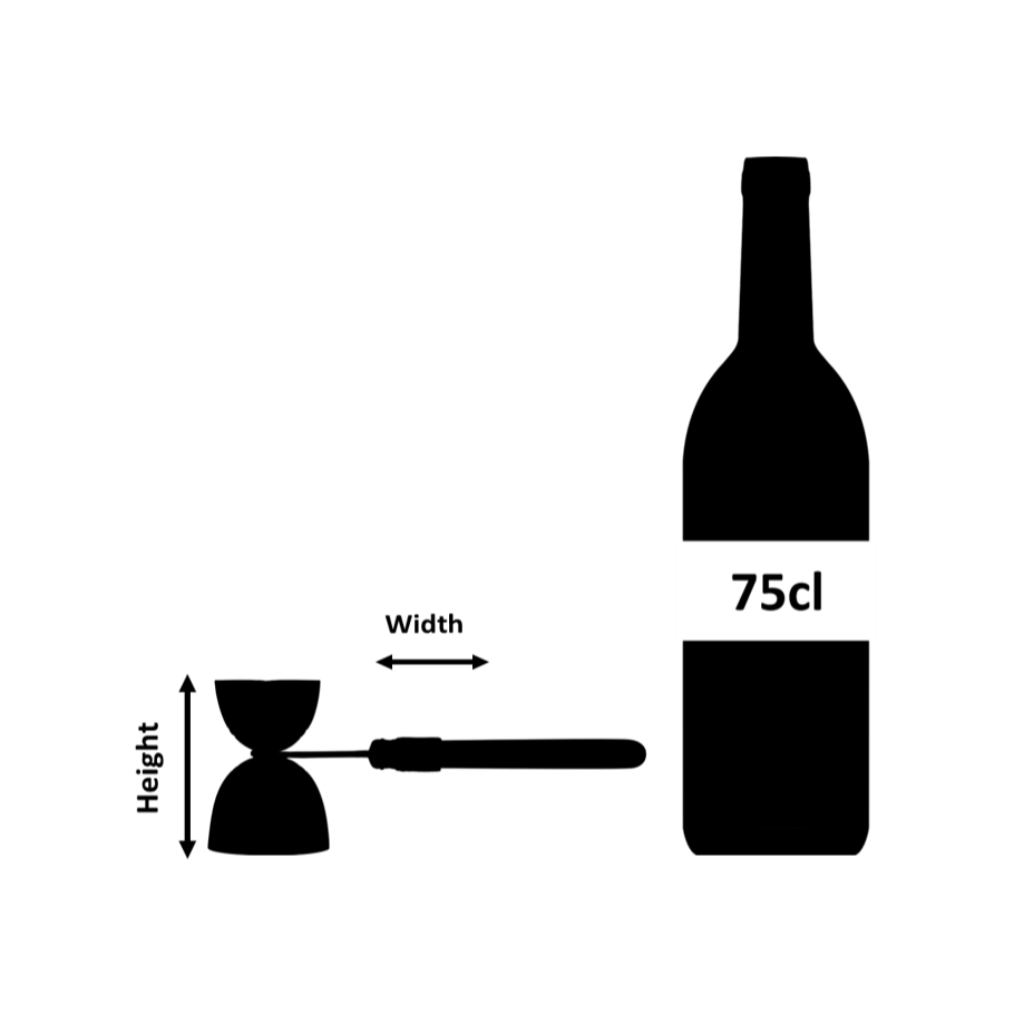 Jigger a martello classico in acciaio inossidabile da 25 ml/50 ml